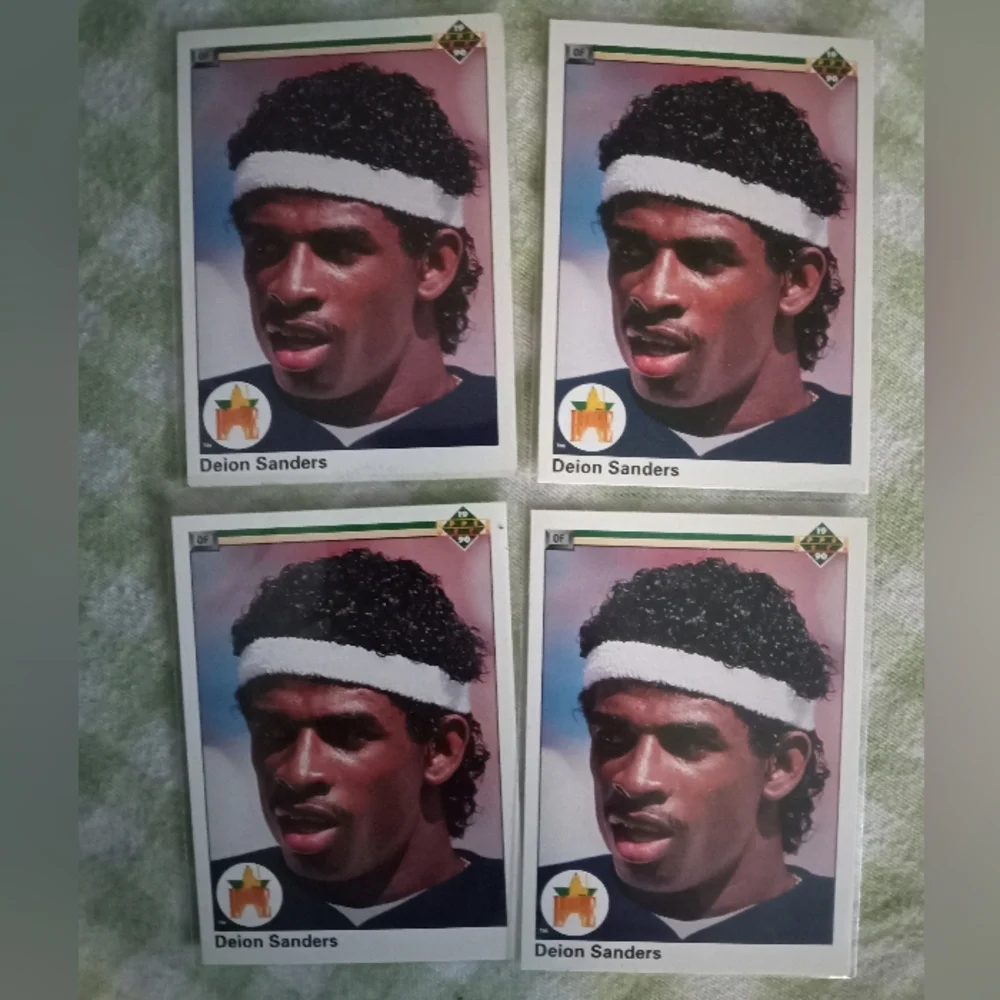 Deion Sanders Upper Deck Rookie lot x4